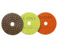 Комплект алмазных гибких шлифовальных кругов Усиленные Спираль Pads 3-STEP 100D комплект