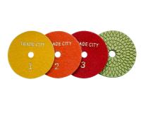 Алмазные гибкие шлифовальные круги Цветочек Pads 4-STEP 100D комплект 
